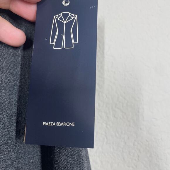 Piazza Sempione 38/XS Wool Blend A-Line Midi Skirt Gray Flared Side Zip Italy - Picture 6 of 9